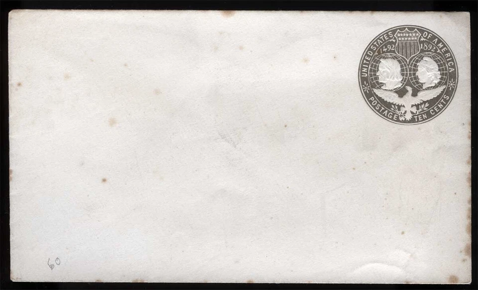 US Sc U351 Slate Brown 10¢ Columbian Unused Entire - Image 1 of 1