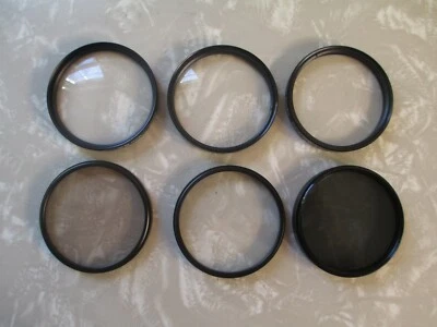 KENKO 55 MM 3-pc set of CLOSE UP No. 1 2 3 Lens Filters + 3 Merkury UV PL FD ftr - Image 1 of 4