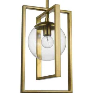 Progress Lighting Pendant Lights 13.12"" Clear glass Shade Hardwired Bronze - Picture 1 of 9