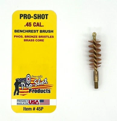 Pro-Shot Benchrest Brush, Bore Mop, & Spear Tip Jag Set For .45 Cal. Pistol - Image 1 of 4