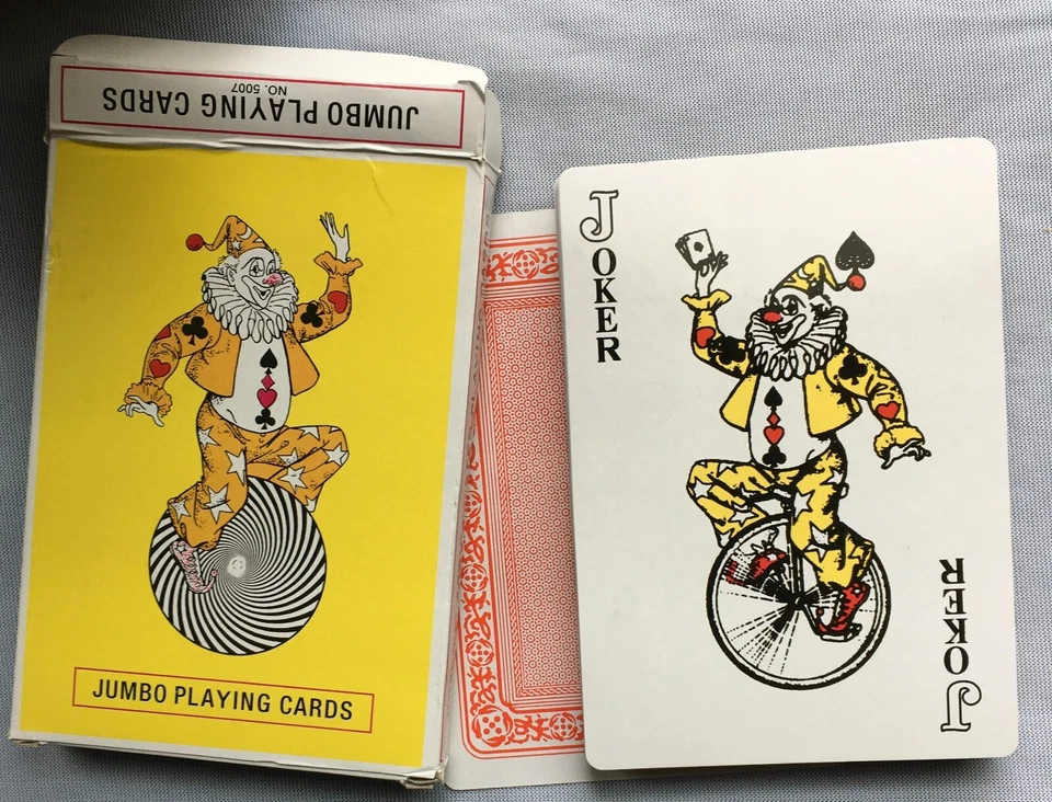 Cartas de póquer gigantes baraja única 7" x 5" - nuevas Foto 1 de 1