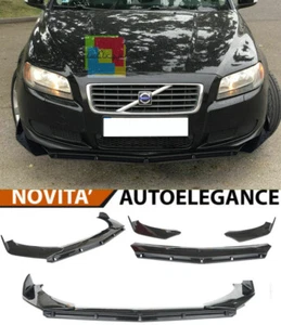 VOLVO S80 II MK2 LAMA SOTTO PARAURTI ANTERIORE IN ABS LOOK RS NERO SPLITTER - - Imagen 1 de 5