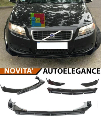 VOLVO S80 II MK2 LAMA SOTTO PARAURTI ANTERIORE IN ABS LOOK RS NERO SPLITTER - - Imagen 1 de 4
