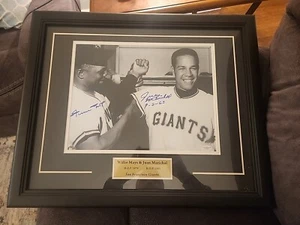 Mays/Marichal signiert 11x14 Foto signiert gerahmt JSA - Bild 1 von 4