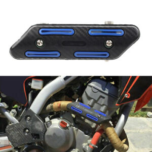 Universal Exhaust Muffler Pipe Heat Shield Cover Heel Guard Motorcycle Blue