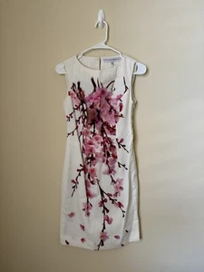 Carolina Herrera Cherry Blossom Dress White Size 4 - Picture 1 of 5