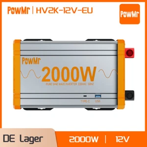 Convertidor de tensión PowMr 2000W 4000W 12V 220V Inversor Inversor de seno puro - Imagen 1 de 14