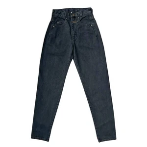 80s Vintage Marithe Francois Girbaud Jeans Black Faded Grunge Mom Jeans. - Picture 1 of 8