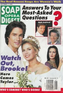 Soap Opera Digest Oct 11, 1994 RONN MOSS-KATHERINE KELLY LANG-KRISTA TESREAU - Foto 1 di 1