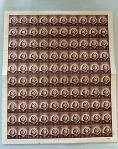 egypt stamps-1958 Whole Sheet Princess Nofret Overprinted Palestine- 100 Stamps - Picture 1 of 5
