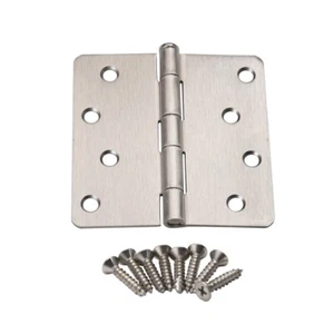 12 PCS Satin Nickel Steel Door Hinge 61978 4" 1/4 Radius Corner SN - Picture 1 of 3