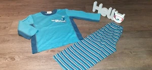 Schlafanzug Schlafzeug Pyjama türkis Jungenschlafanzug Gr. 104 Jungen Topolino - Bild 1 von 7