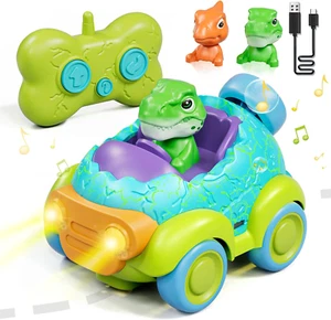 Castle Remote Control Car Rechargeable RC Cars Dinosaur Toys for Toddler 2-4 - Picture 1 of 9