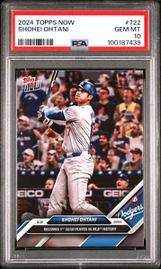 2024 Topps Now - #722 Shohei Ohtani 50/50 Club MLB Record - Multi - PSA 10's - Picture 1 of 2