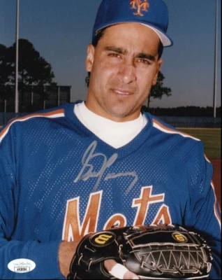 Foto 8x10 firmada por SID FERNANDEZ de los Mets de Nueva York (certificado de autenticidad básico JSA) Foto 1 de 4