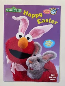 Libro attività adesivo Happy Easter Sesame Street Elmo - mai usato 2000 - Foto 1 di 1