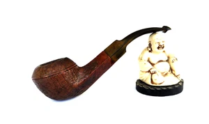 VINTAGE PETERSON'S KAPRUF (80S) SANDBLAST BENT BULLDOG ESTATE PIPE - Picture 1 of 12