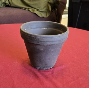 Basalt Clay Flower Pot Natural Colors 5.5 Inch Height, 6 Inch Diameter - Picture 1 of 3