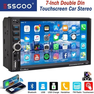 7" Apple CarPlay Double 2Din Car Stereo Radio Android Auto Touch Screen + Camera - Picture 1 of 17