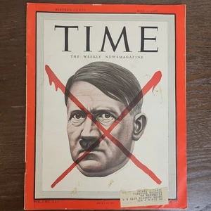 VTG Time Magazine ~ May 7,  1945 ~ Adolf Hitler Cover - Picture 1 of 21