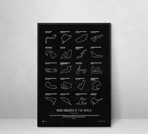 Race Circuits of the World Poster – Iconic Race Track Wall Art Print - Picture 1 of 5