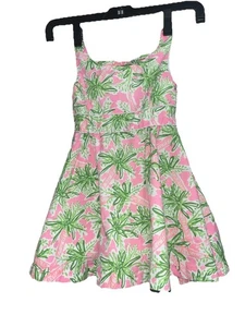 Lilly Pulitzer Girl's Dress Size 3 Fit Flare Lined 100% Cotton - Picture 1 of 8