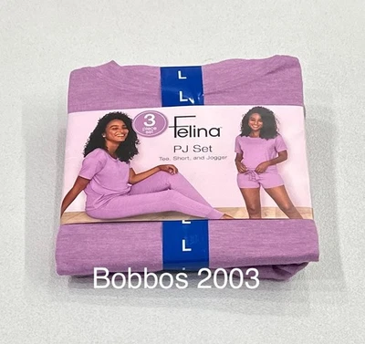 Juego de salón Felina de 3 piezas para mujer, lavanda polvorienta, talla L Foto 1 de 4