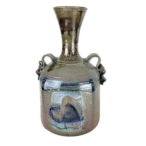 Michael Sherrill Pottery Bottle Vase 1979 Double Signed Excellent Condition - Picture 1 of 12