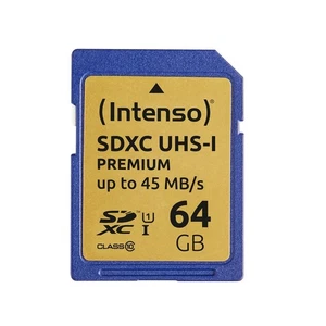 Intenso SDXC 64GB UHS-I Premium Speicherkarte blau Compact Flash Datenspeicher - Bild 1 von 2