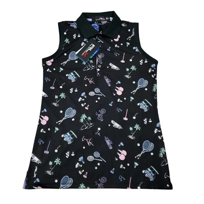 Polo Ralph Lauren RLX Pickleball Sin Mangas Top Ajuste A Medida Negro Talla XS Foto 1 de 4