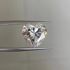 Loose CVD 1 Pcs Lab Grown Diamond 6 mm Heart D - F GIE Certified Diamond - Picture 1 of 9