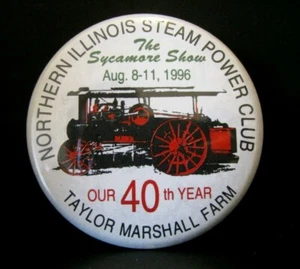Tractor de vapor Rumely Case 1996 North Illinois Club Sycamore Pinback Pinback Pin - Imagen 1 de 2
