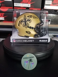 NFL Mini Casco Ricky Williams New Orleans Saints Autografo Certificato Beckett - Foto 1 di 5