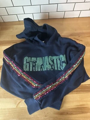 Sudadera con Capucha Niñas Talla 7-8 Apliques de GIMNASIA ¡¡Adornos de Manga con Adornos!!! Foto 1 de 4