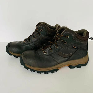 Timberland Ankle Trail Hiking Boots Shoes Youth Kids Boys Size 1 - Brown - Picture 1 of 5
