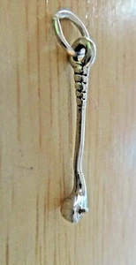 Sterling Silver 3D 22x3mm Small Golf Club and Golf Ball Charm - Picture 1 of 4