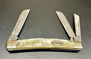 Smith & Wesson “Texas Hold-‘Em” 3-Blade Stockman Knife, Cracked-Ice Scales - Picture 1 of 8