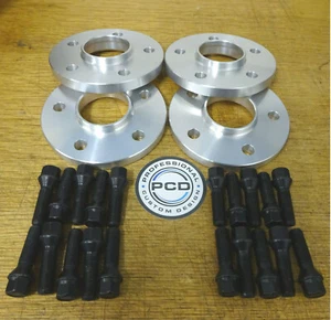 BMW i3 i8 Spurverbreiterung 2 Paar 5x112 Hubcentric 15 mm 66,5 CB & 20 schwarze Schrauben - Bild 1 von 5