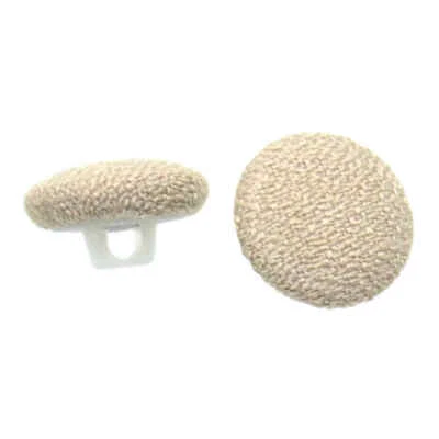 BROWN BEIGE FABRIC SHANK BUTTONS 11.5mm - Image 1 of 2