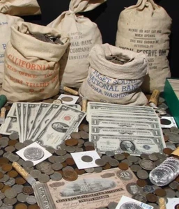 Old vintage Coin Estate Sale/Mixed coin Lot/ SILVER/RARE COINS 2 Gold Coins - Picture 1 of 3
