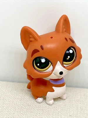 LPS Littlest Pet Shop 3769 Corgi Collar de Perro Ojos Amarillos Mini Juguete Hasbro Coleccionar Foto 1 de 4
