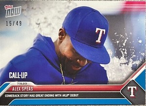 2023 Topps Now 591 Alex Speas Great Ending in MLB Debut 15/49 Free Shipping!