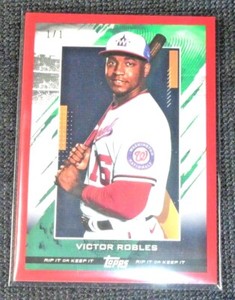 2020 TOPPS RIP BASEBALL STANDARD CARD ~ VICTOR ROBLES #12 RED PARALLEL #D 1/1