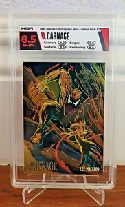 1995 Marvel Ultra Spider-Man Golden Web Insert #2 CARNAGE ~ HGA 8.5 NM/MT+ - Picture 1 of 2