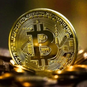 BITCOIN moneta in metallo souvenir criptovaluta in oro da collezione - Foto 1 di 8