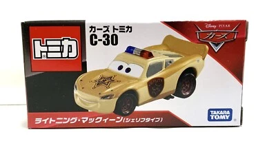 Takara Tomy / Disney Tomica Pixar Cars C-30 Lightning McQueen Sheriff Type - Photo 1/4