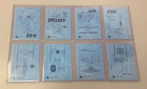 Topps 2015 Journey To Star Wars - The Force Awakens Blueprints - Complete Set - Picture 1 of 2