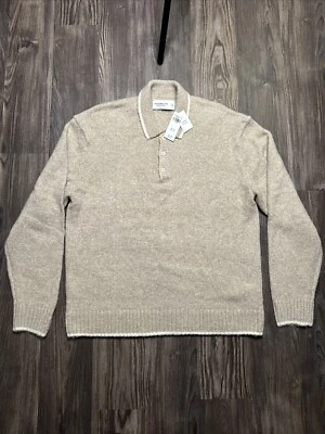 Suéter XL marrón suave cuello con botones Abercrombie And Fitch para hombre Foto 1 de 4