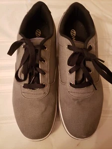 EUC Heelys Launch 20 Skate Shoes Gray Men's 12 Wheels Canvas Sneaker HE100754M - Picture 1 of 5