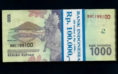 Indonesia 1000 Rupiah P-154 2016 x 100 Pcs BUNDLE Pack Lot UNC Money USA SELLER - Image 1 of 4